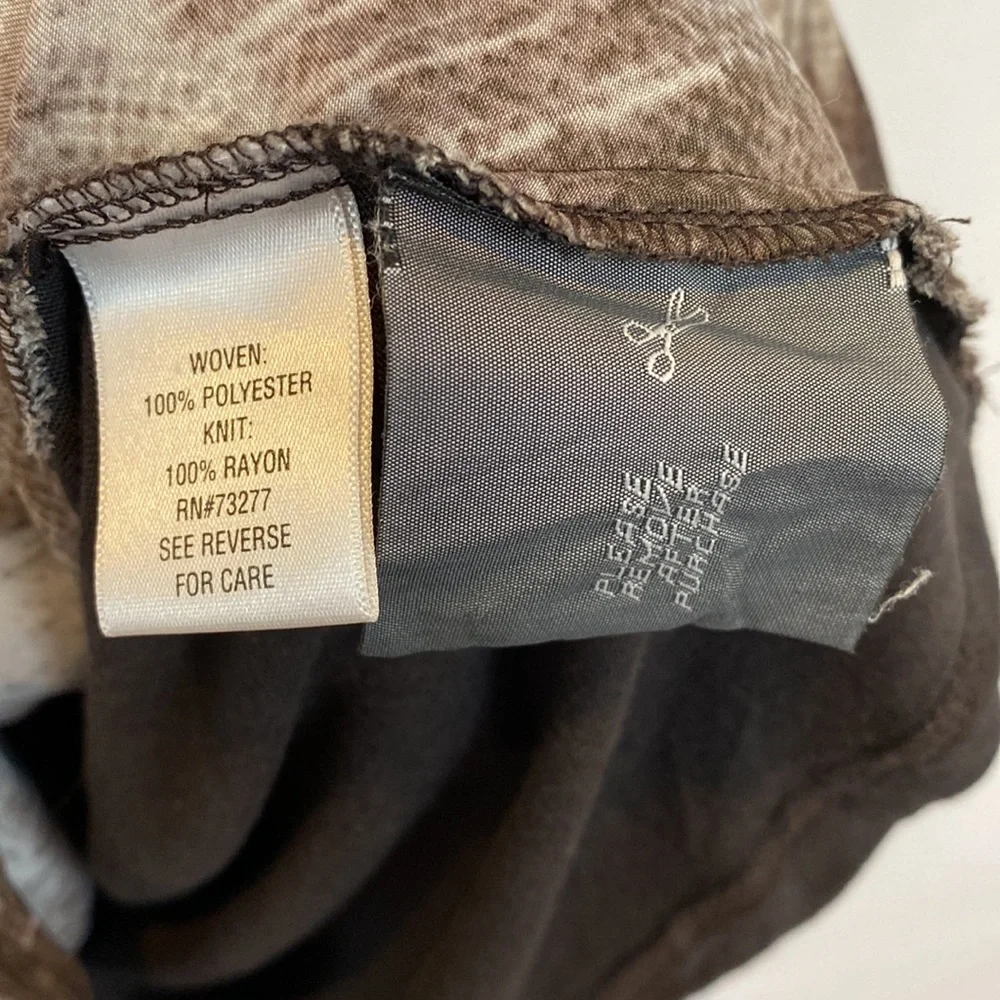 Simply Vera Vera Wang brown knotted dress in brown and gray size S - Picture 9 of 11